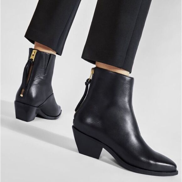 Revolve AllSaints Lenora Leather Ankle Boots NWOT - Picture 2 of 11